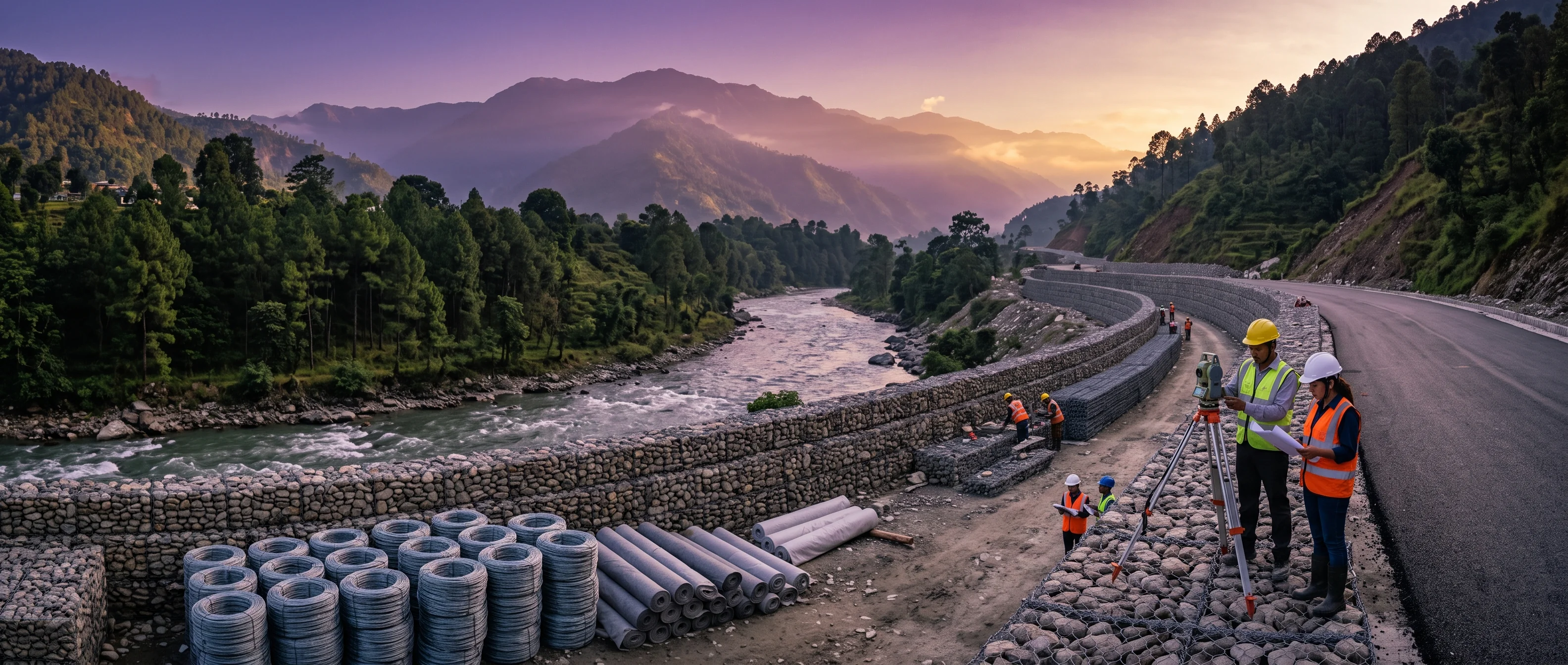 Gabion Box Nepal Material Supply & Civil Infrastructure Corridor